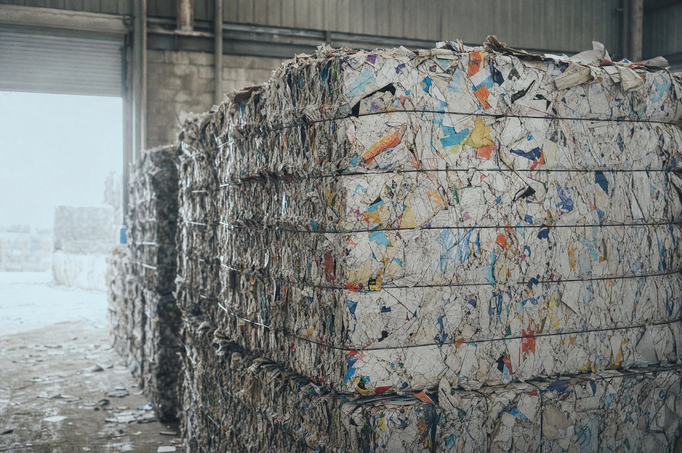 Baled mixed paper