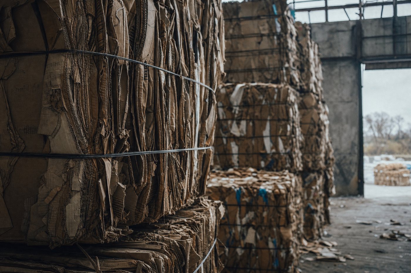 Baled old corrugated containers
